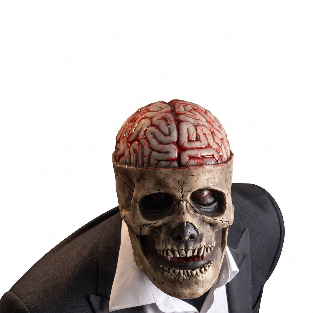 Realistisk kraniemaske til kvinder med bevægelig kæbe til Halloween-arrangementer