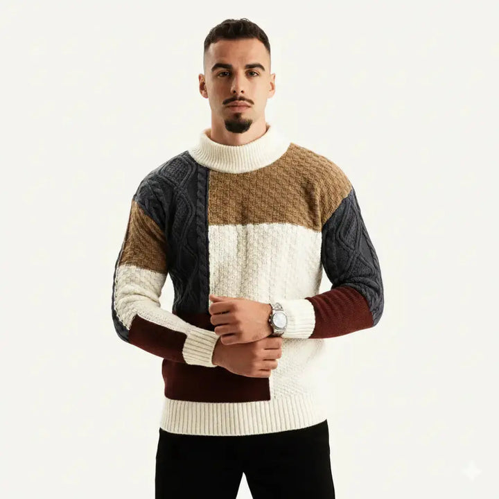 Men's Panel Knit Sweater