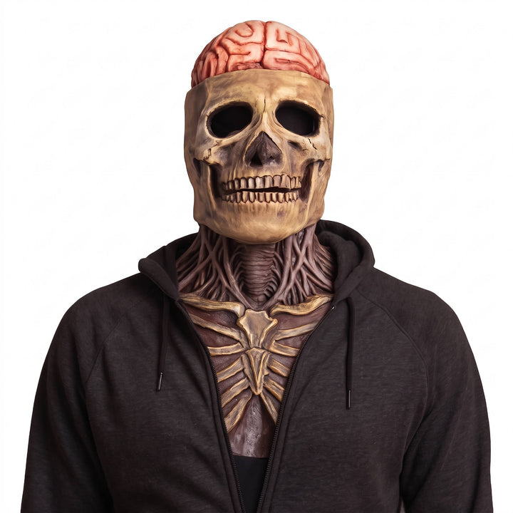 Realistisk kraniemaske til kvinder med bevægelig kæbe til Halloween-arrangementer