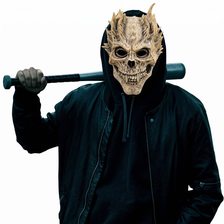 Maschera da scheletro integrale con design deluxe in lattice per Halloween