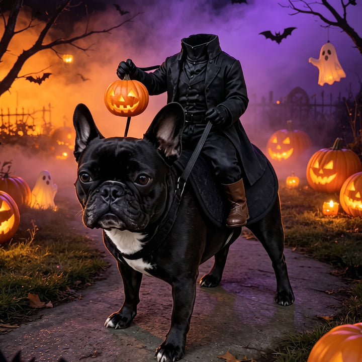 Disfraz de mascota del Jinete sin cabeza para gatos y perros, diversión de Halloween