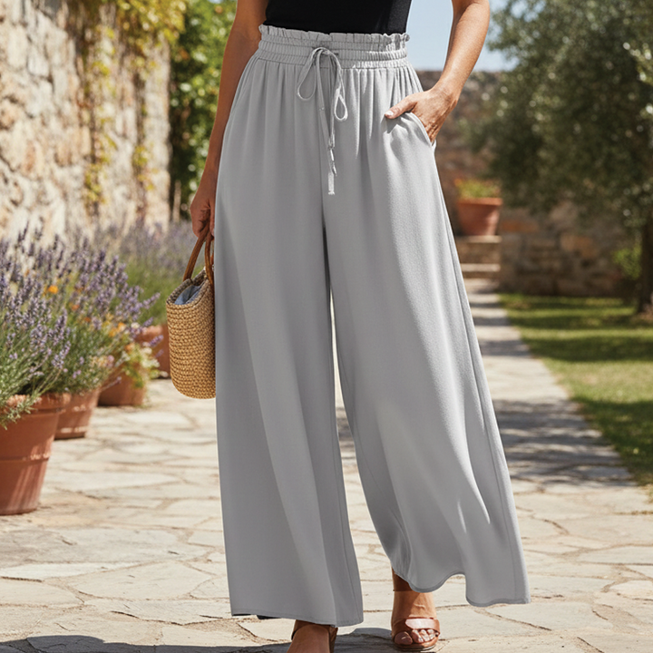 Adeline | Women's Spring Wide-Leg Trousers-Metro Lane Plaza