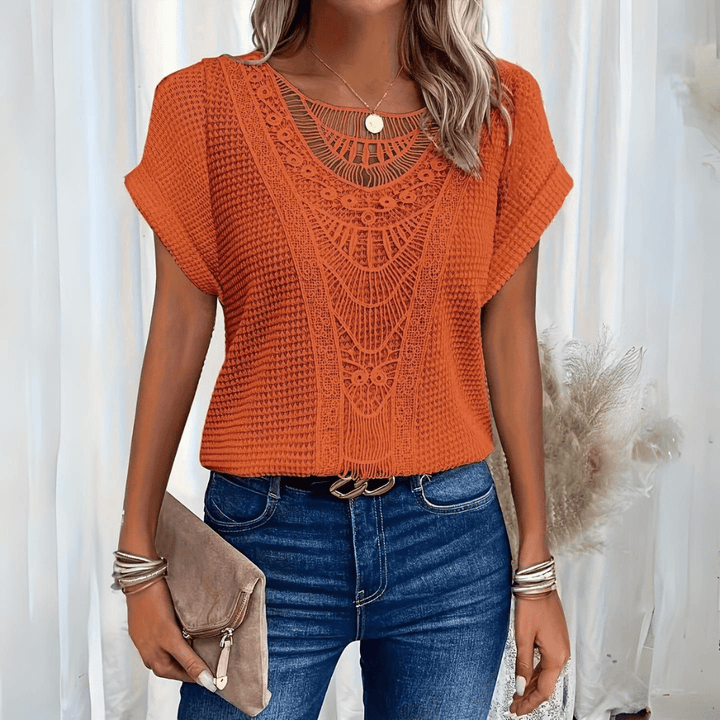Liva | Women's Elegant Ibiza-Inspired Blouse-Metro Lane Plaza