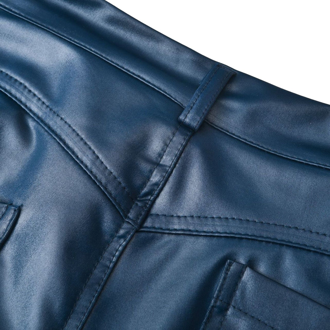Jeltje | Women's High-Waist Stretch Leather Pants with Figure-Shaping Fit-Metro Lane Plaza