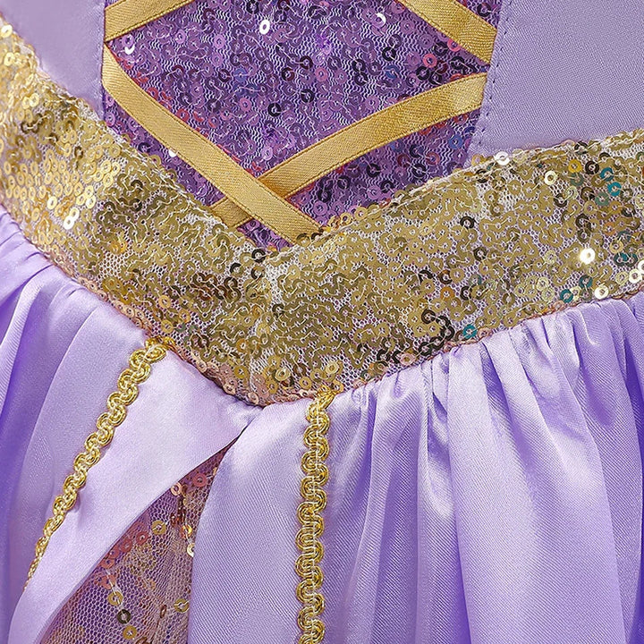Robe de bal à manches bouffantes pour femmes avec appliqué, longueur mi-mollet