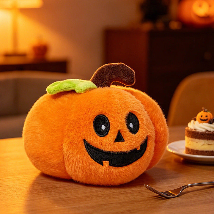 Personnages d’Halloween doux et en peluche pour femme, avec visages brodés