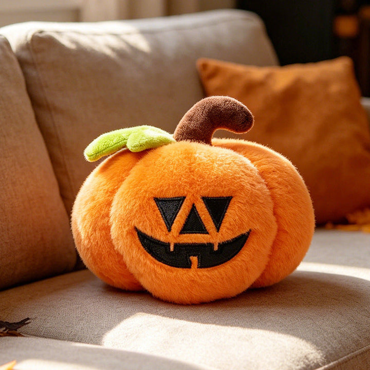 Personnages d’Halloween doux et en peluche pour femme, avec visages brodés