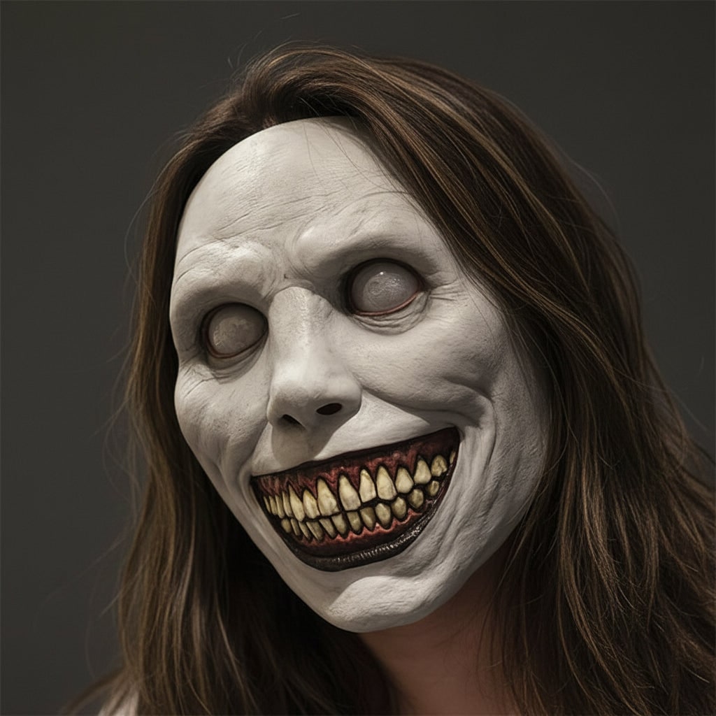 Máscara realista assustadora de rosto completo para fantasia de Halloween | adereço de terror