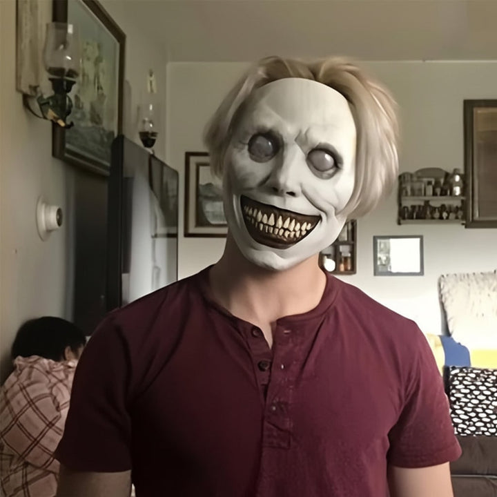 Máscara realista assustadora de rosto completo para fantasia de Halloween | adereço de terror