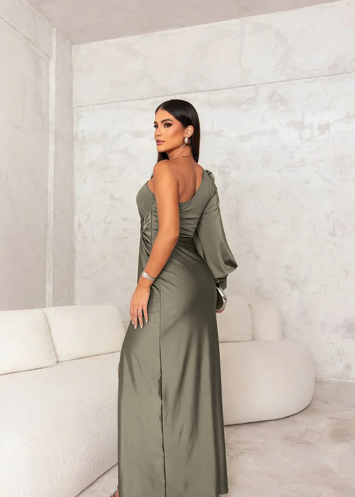 Mia | Women's One-Shoulder Maxi Dress-Metro Lane Plaza