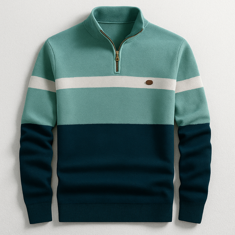 Butler | Soft Breathable Men's Quarter Zip Sweater-Metro Lane Plaza