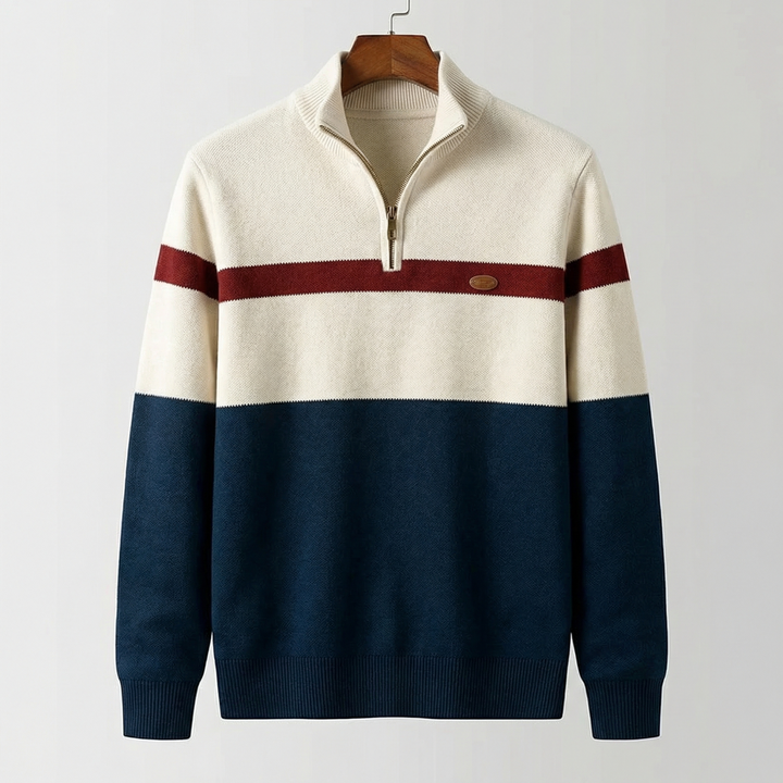 Butler | Soft Breathable Men's Quarter Zip Sweater-Metro Lane Plaza