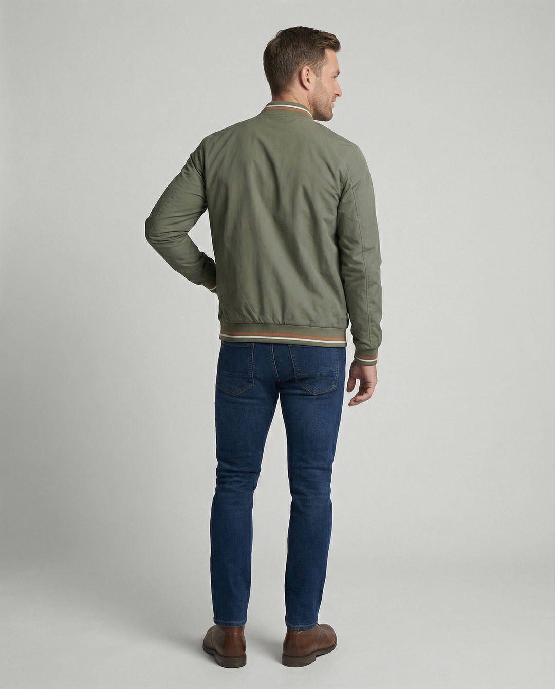 Jeffrey | Men's Modern Slim-Fit Lightweight Bomber Jacket-Metro Lane Plaza