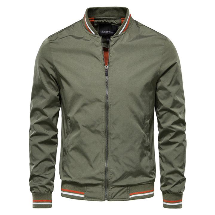 Jeffrey | Men's Modern Slim-Fit Lightweight Bomber Jacket-Metro Lane Plaza