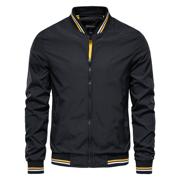 Jeffrey | Men's Modern Slim-Fit Lightweight Bomber Jacket-Metro Lane Plaza