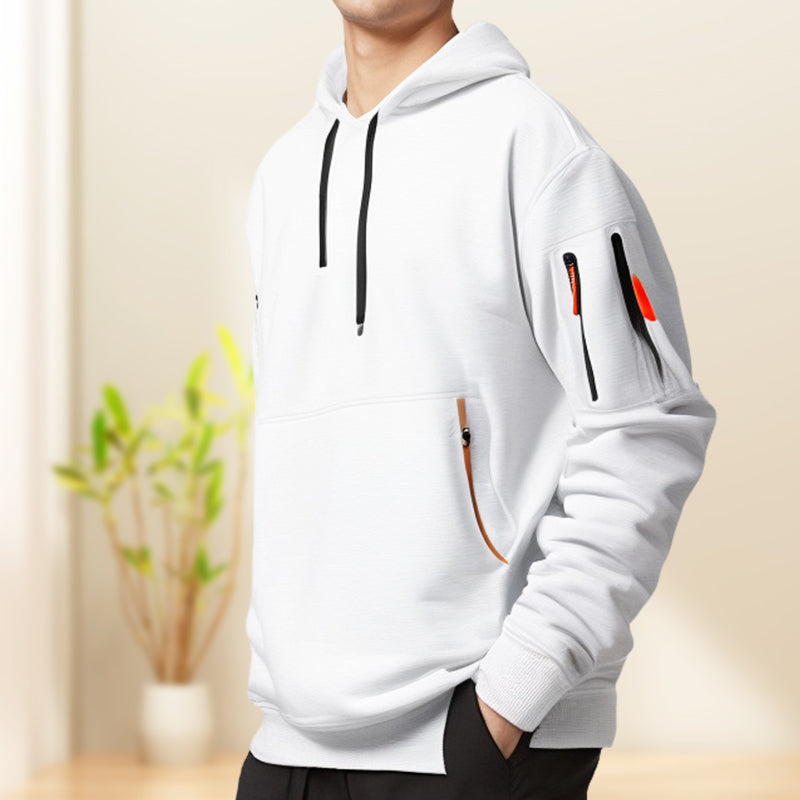 Daniel | Men's Comfortable Breathable Half-Zip Hoodie-Metro Lane Plaza
