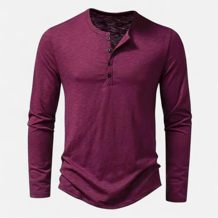 Darry | Men's Comfortable Versatile Long Sleeve T-Shirt-Metro Lane Plaza