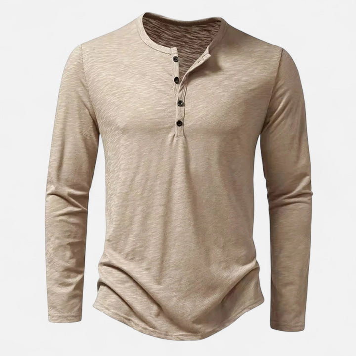 Darry | Men's Comfortable Versatile Long Sleeve T-Shirt-Metro Lane Plaza