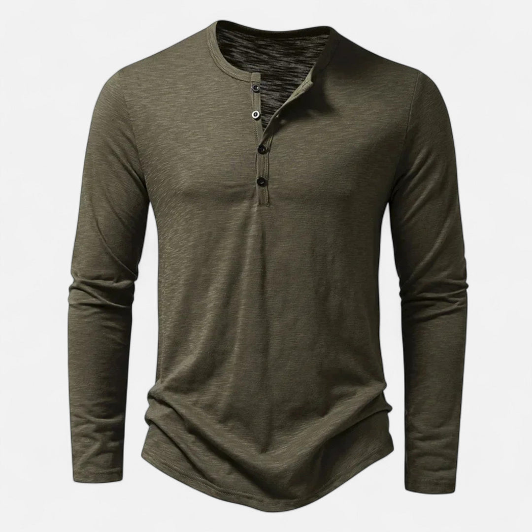Darry | Men's Comfortable Versatile Long Sleeve T-Shirt-Metro Lane Plaza
