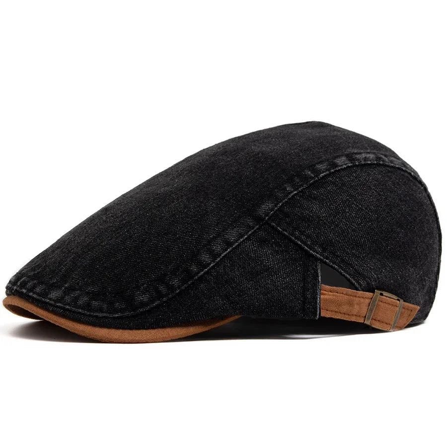 Ravon | Men's Stylish Denim Flat Cap Hat-Metro Lane Plaza