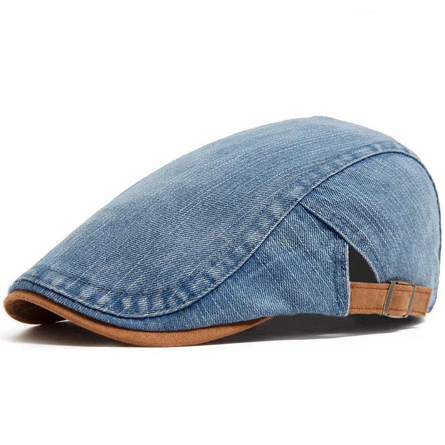 Ravon | Men's Stylish Denim Flat Cap Hat-Metro Lane Plaza