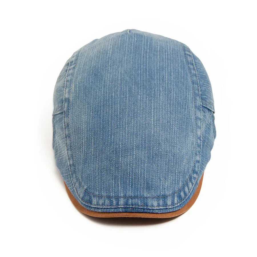 Ravon | Men's Stylish Denim Flat Cap Hat-Metro Lane Plaza