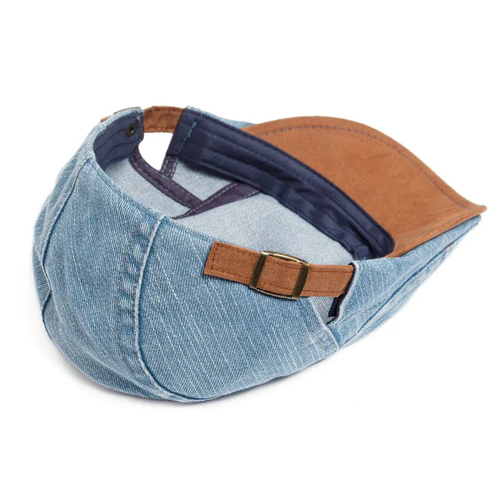 Ravon | Men's Stylish Denim Flat Cap Hat-Metro Lane Plaza