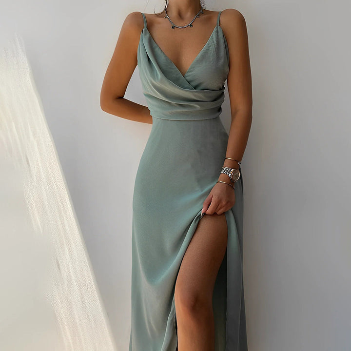 Olivia | Women's Elegant Versatile Midi Dress-Metro Lane Plaza