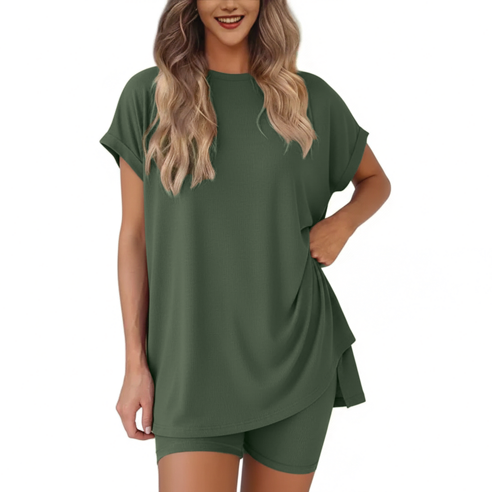 Sophia | Women's Relaxed Summer Two-Piece Outfit-Metro Lane Plaza