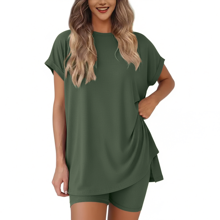 Sophia | Women's Relaxed Summer Two-Piece Outfit-Metro Lane Plaza
