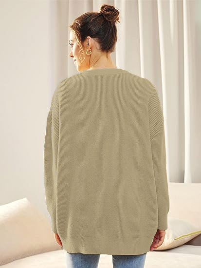 Gestrickte Strickjacke mit Knöpfen für Damen