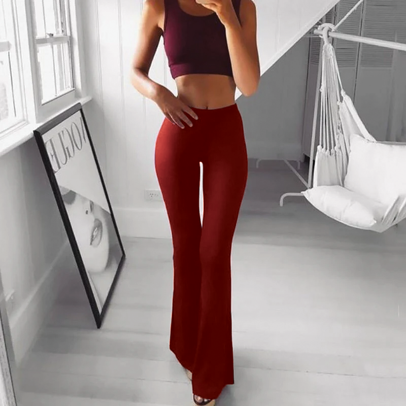 Hazel | Women's Flare-Leg Trousers-Metro Lane Plaza
