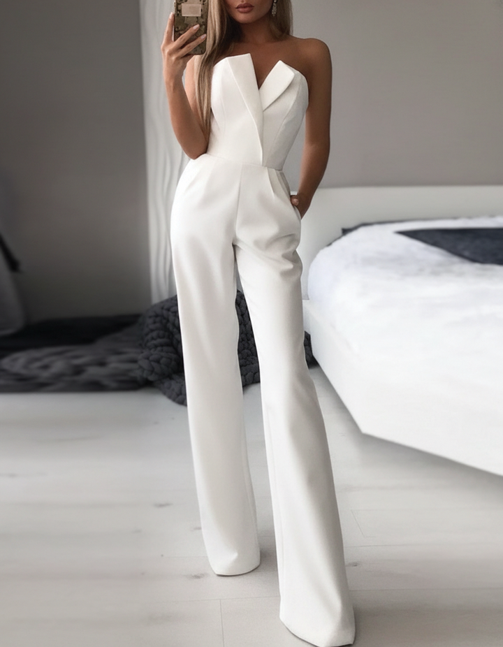 Elena | Women's Elegant Sleeveless Jumpsuit-Metro Lane Plaza