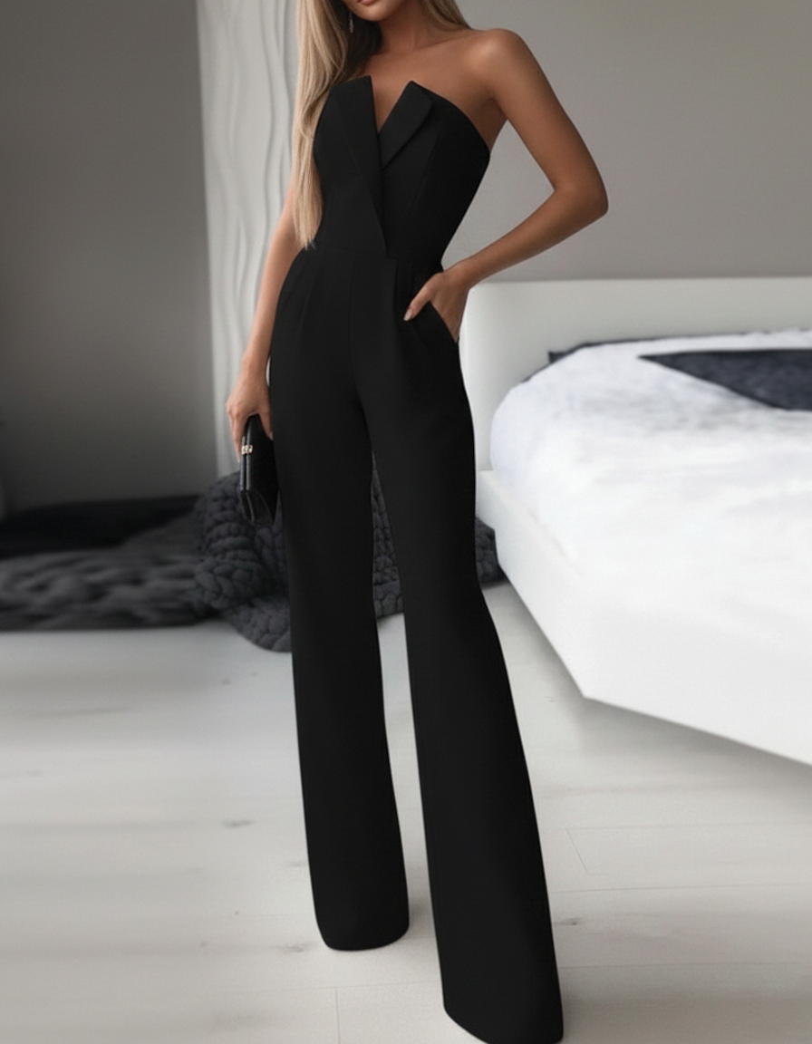 Elena | Women's Elegant Sleeveless Jumpsuit-Metro Lane Plaza