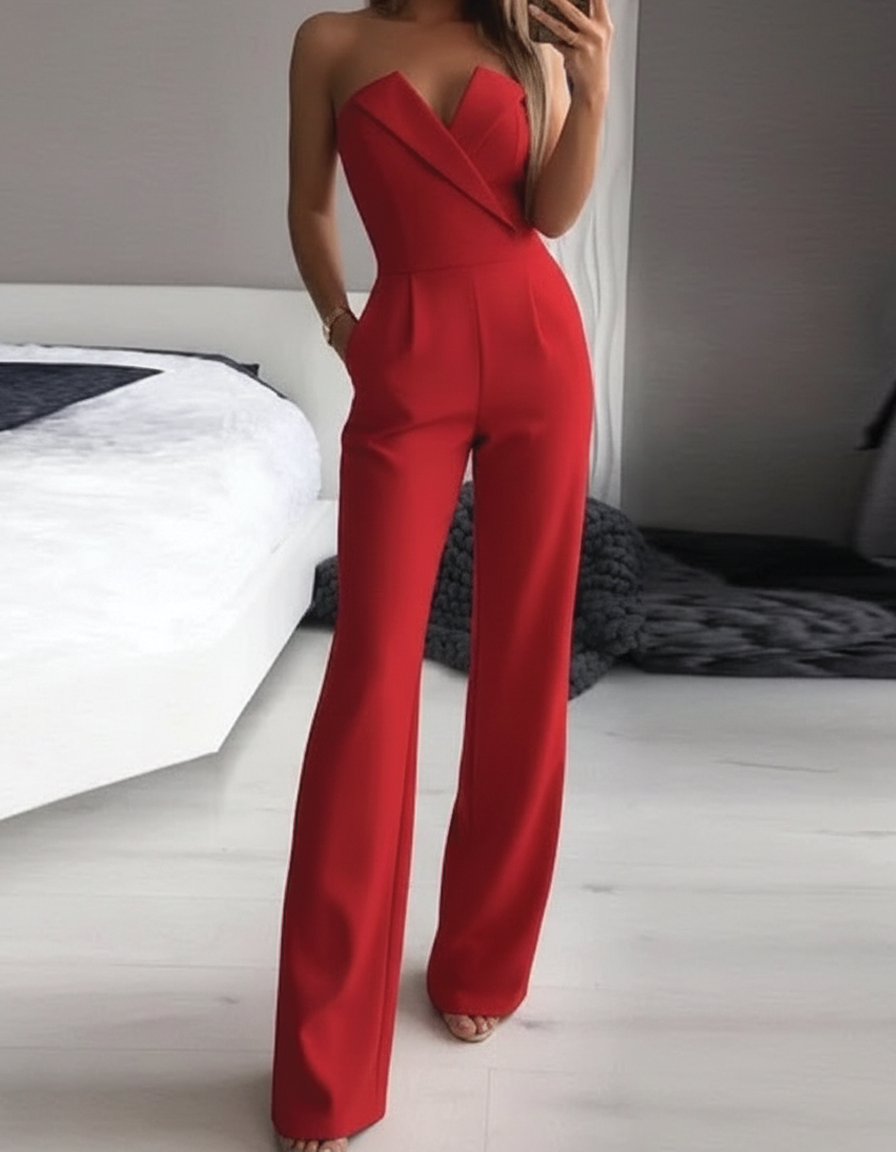 Elena | Women's Elegant Sleeveless Jumpsuit-Metro Lane Plaza