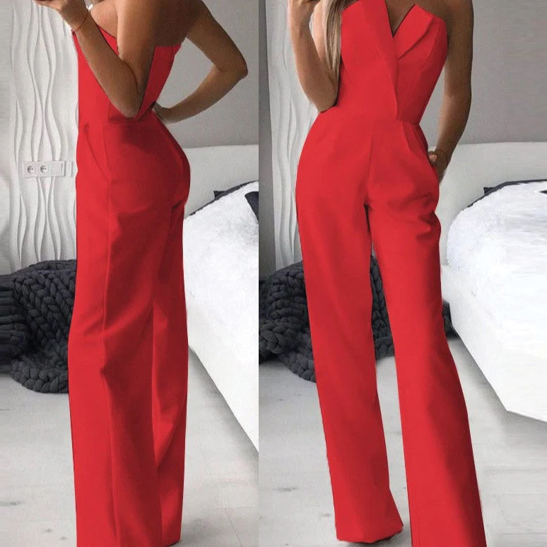 Elena | Women's Elegant Sleeveless Jumpsuit-Metro Lane Plaza