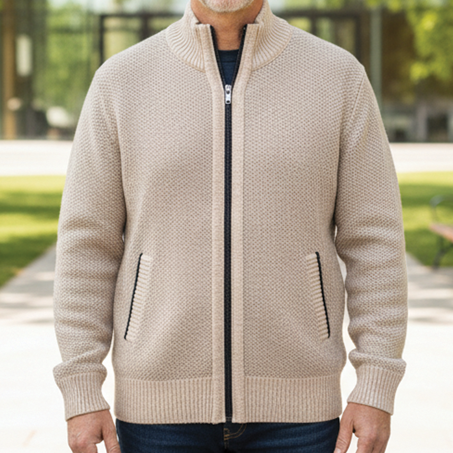 Men's Knit Zip Sweater