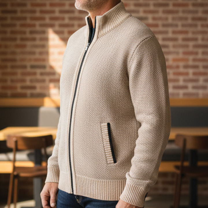 Men's Knit Zip Sweater