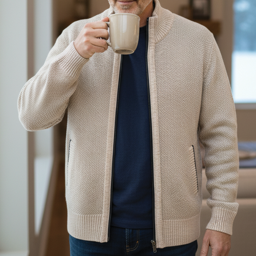 Men's Knit Zip Sweater