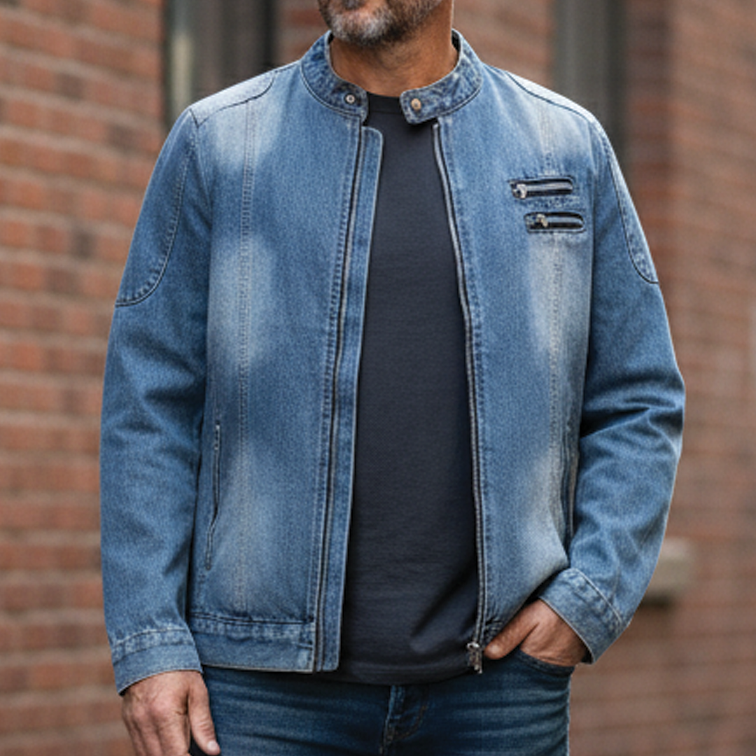 Herren-Premium-Jeansjacke