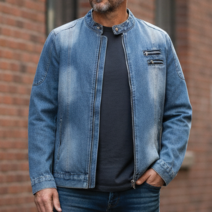 Herren-Premium-Jeansjacke