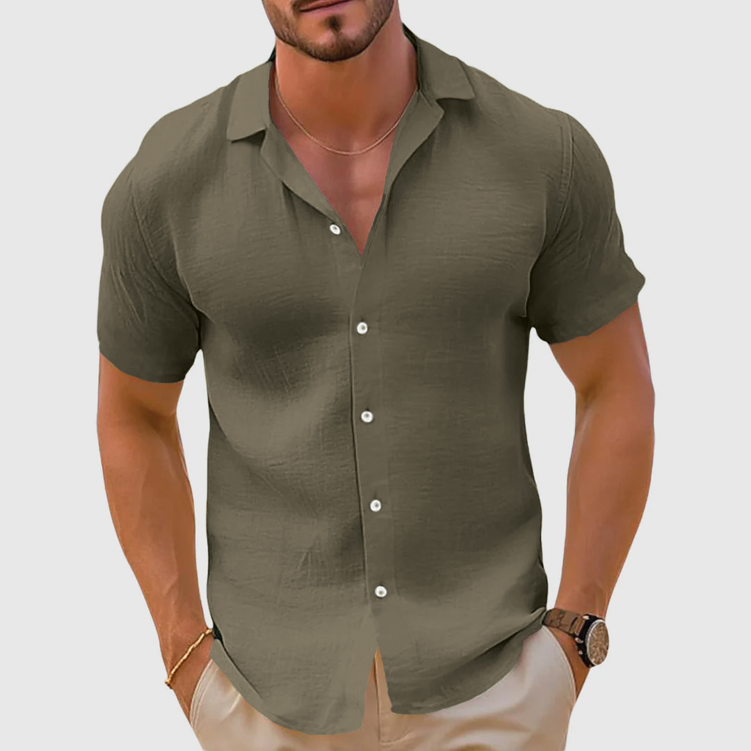 Parker | Men's Casual Button-Up Shirt-Metro Lane Plaza