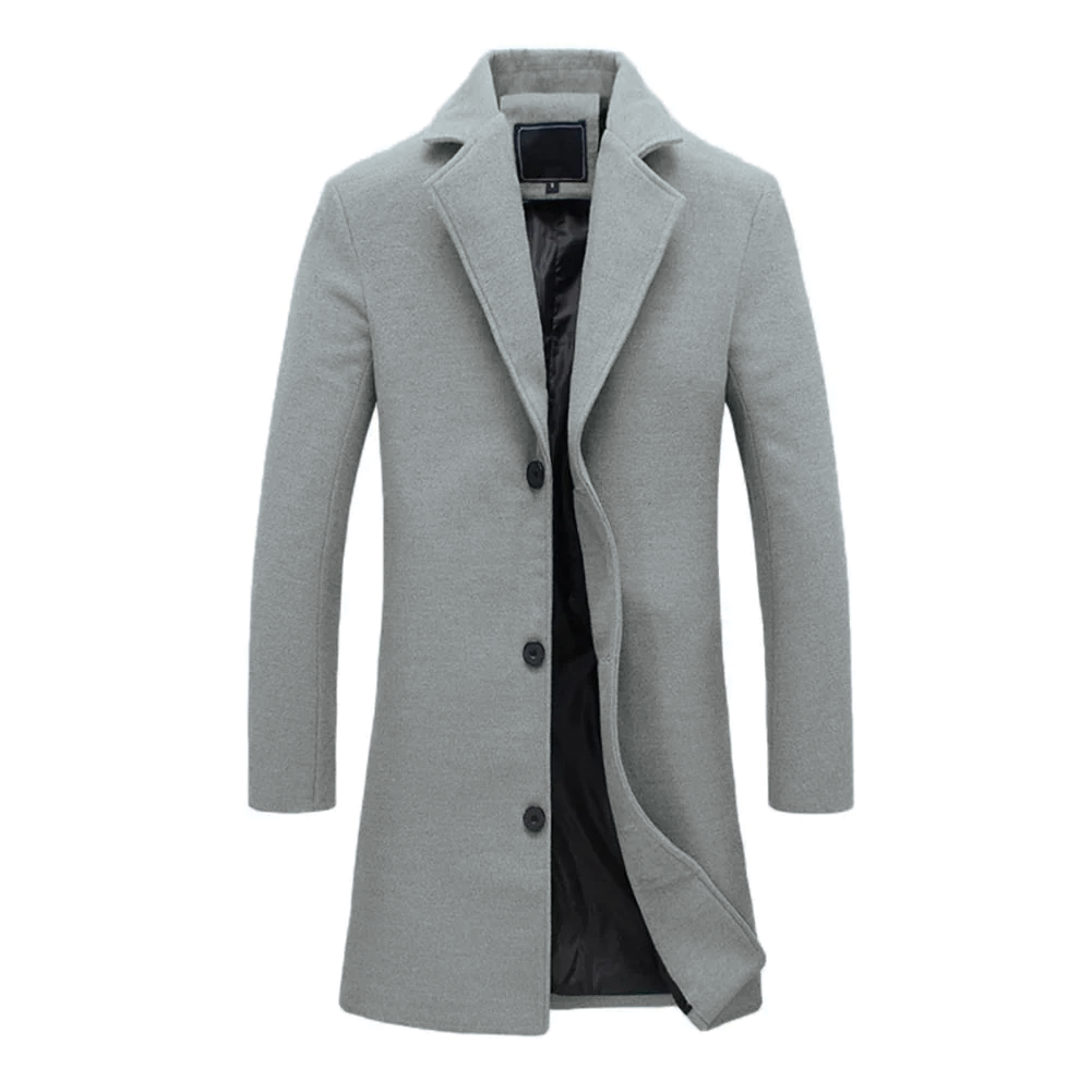 Abrigo de mezcla de lana para hombre