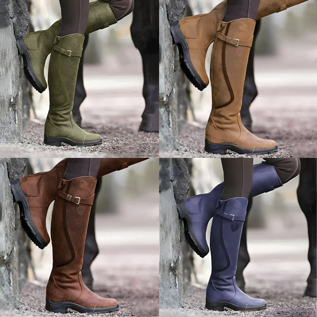 Botas elegantes impermeáveis para mulher