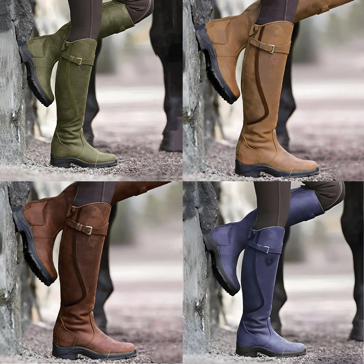 Botas elegantes impermeáveis para mulher