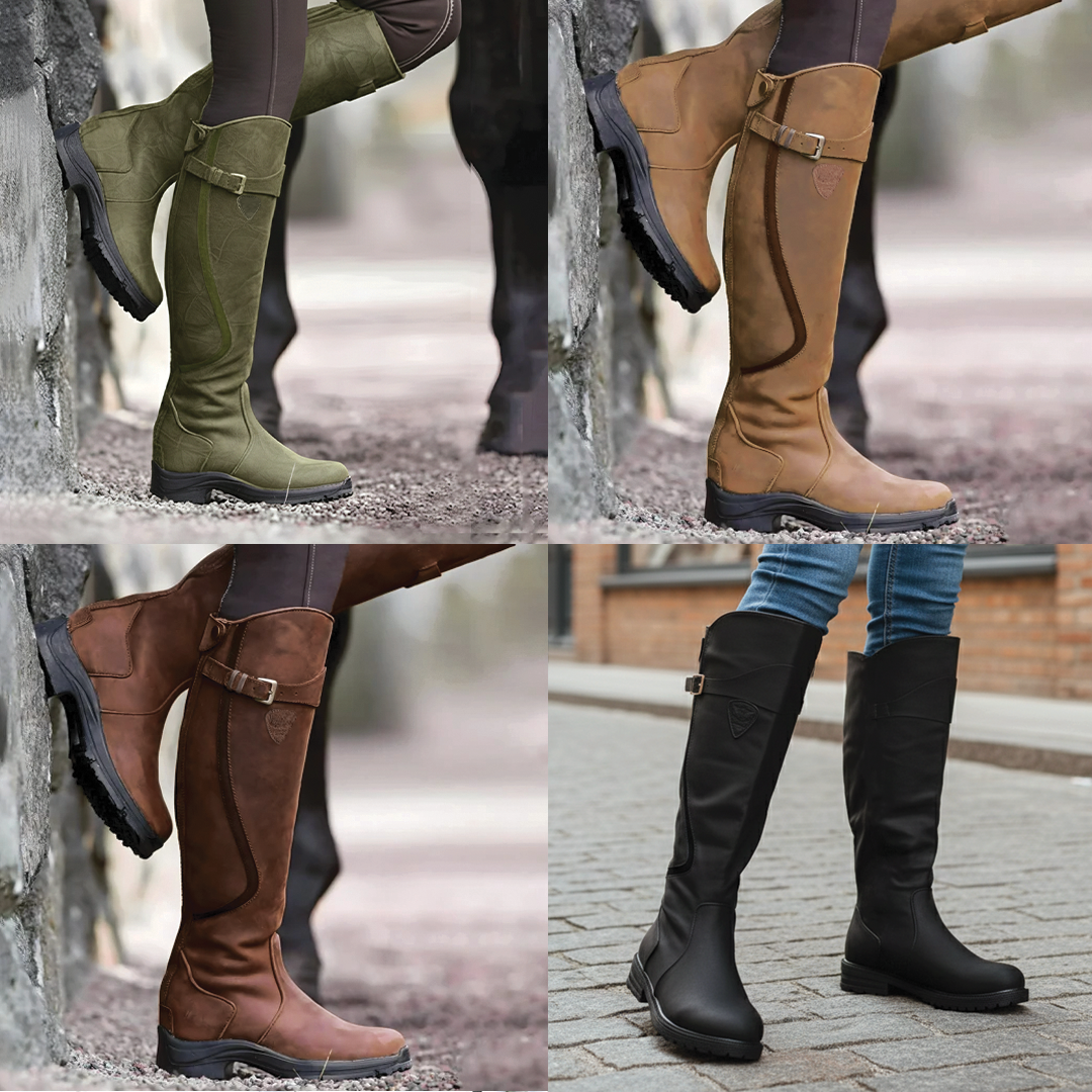 Botas elegantes impermeáveis para mulher