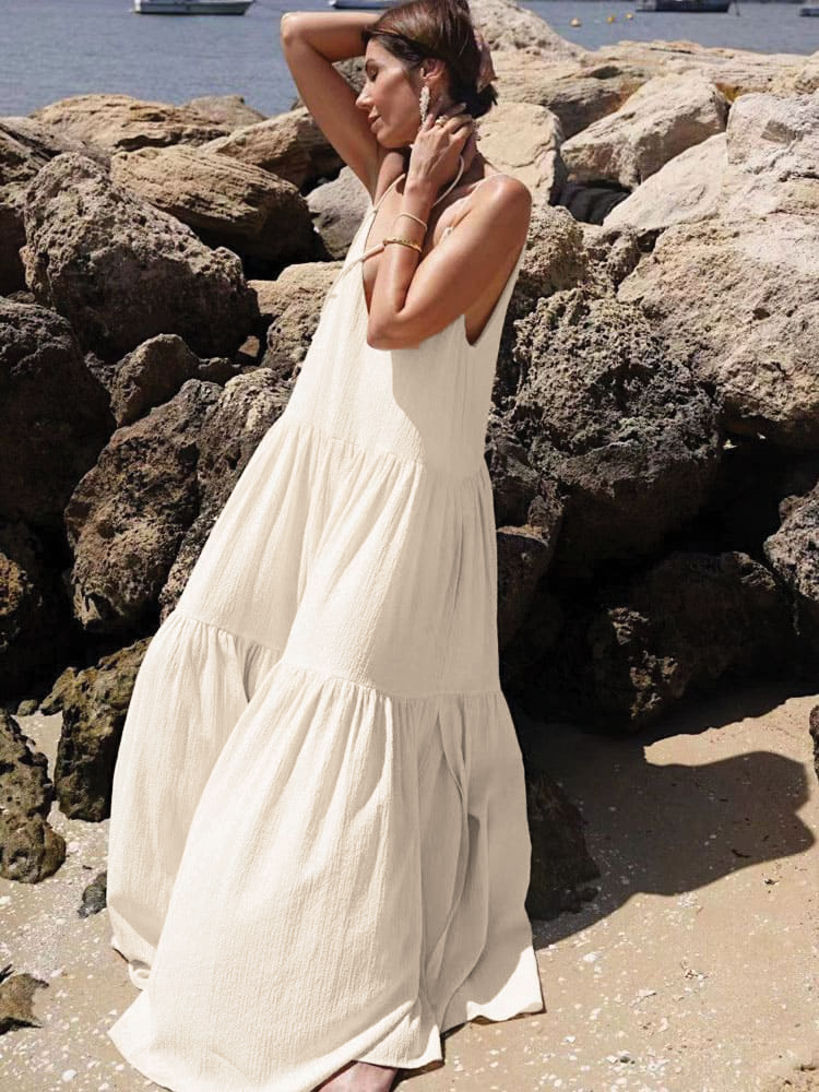Evelyn | Women's Sleeveless Maxi Sundress-Metro Lane Plaza