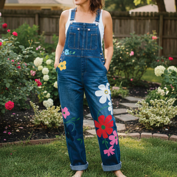 Tracy | Women's Sleeveless Denim Overalls-Metro Lane Plaza