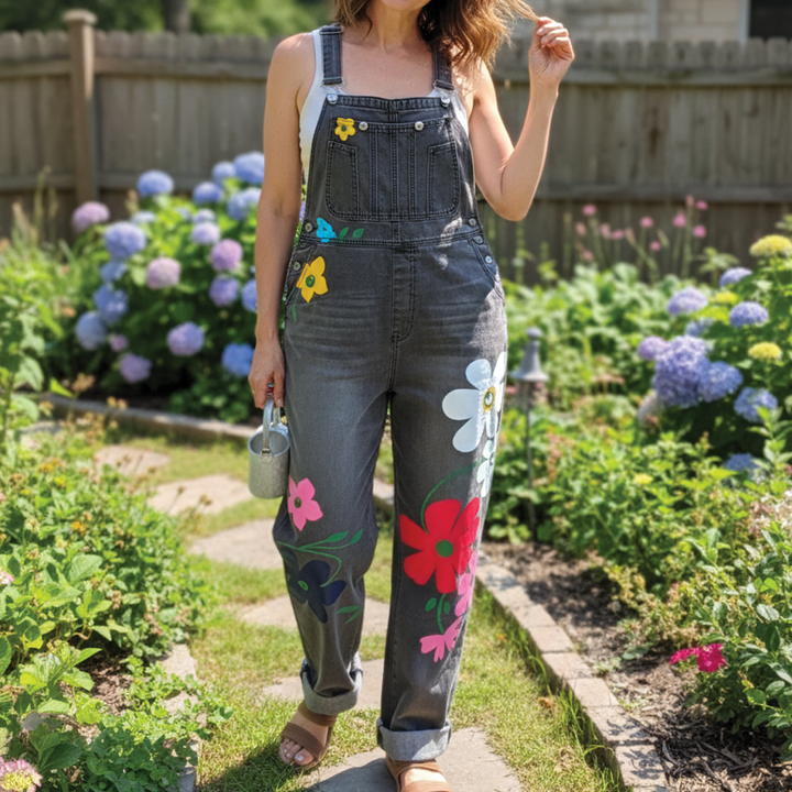 Tracy | Women's Sleeveless Denim Overalls-Metro Lane Plaza