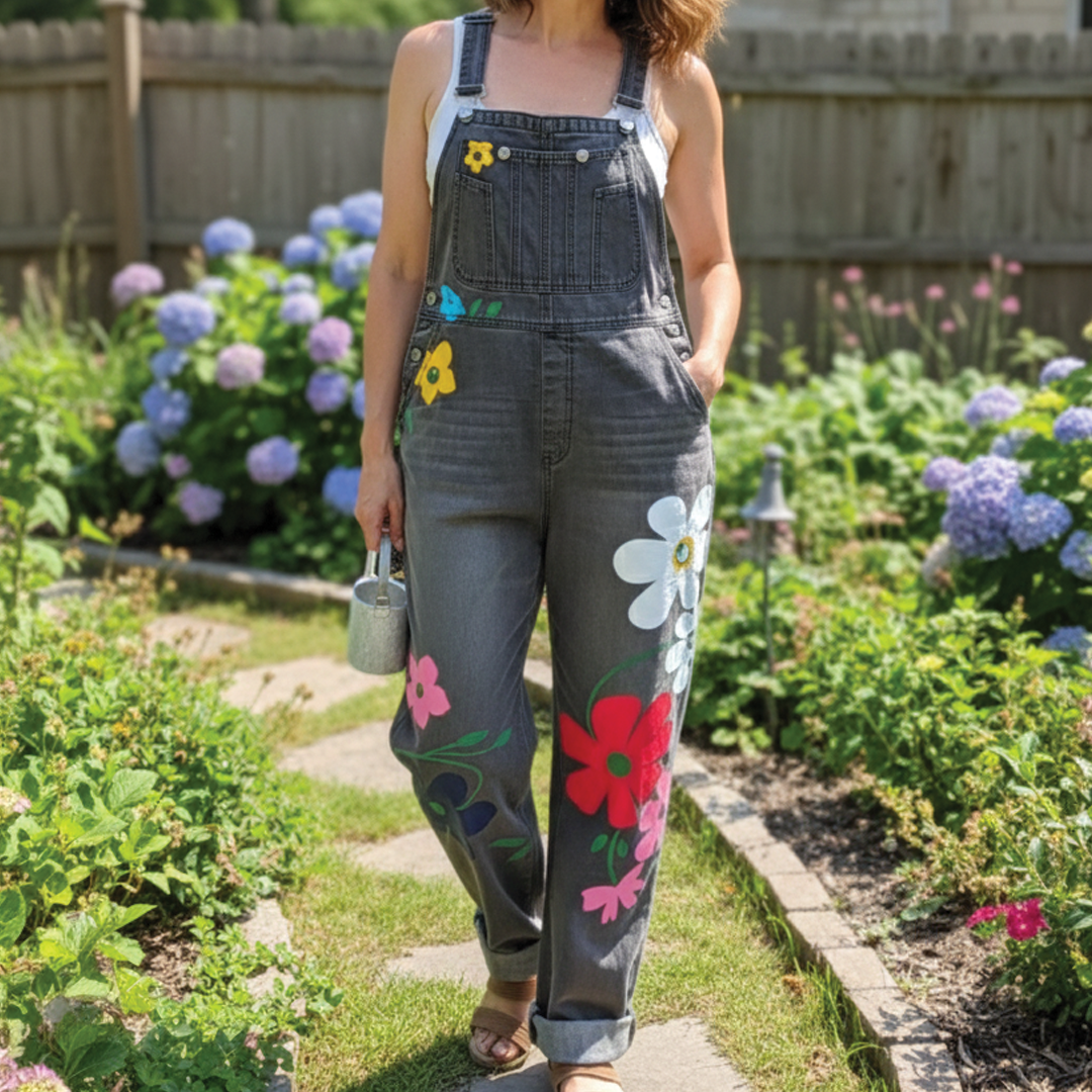 Tracy | Women's Sleeveless Denim Overalls-Metro Lane Plaza